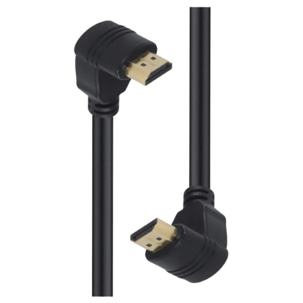 Imagem 2 de 4 do produto Cabo HDMI 2.0 4k Ultra Hd 3d Conexao Ethernet Conectores 90* 2 Metros - H20b90-2