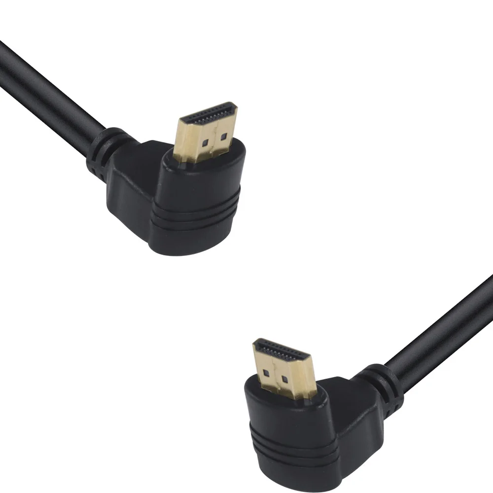 Imagem 3 de 4 do produto Cabo HDMI 2.0 4k Ultra Hd 3d Conexao Ethernet Conectores 90* 2 Metros - H20b90-2