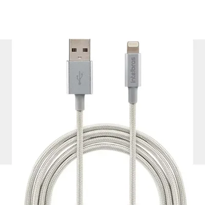 Cabo Usb Ligthning 1.5m Nylon Branco Eucl 15nb Intelbras