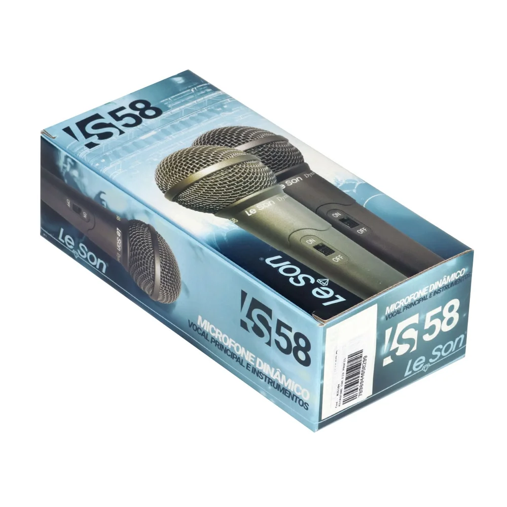 Imagem 2 de 5 do produto Microfone Com Fio Profissional Ls58 Chumbo, Acompanha Cabo De 5 Metros