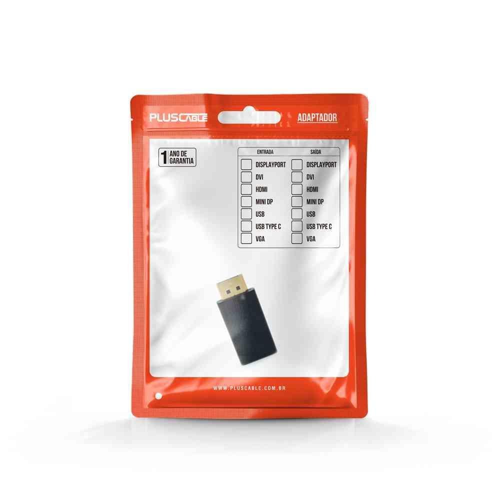 Imagem 4 de 4 do produto Adaptador Hdmi Fêmea X Display Port Macho, Adp-103bk - Plus Cable