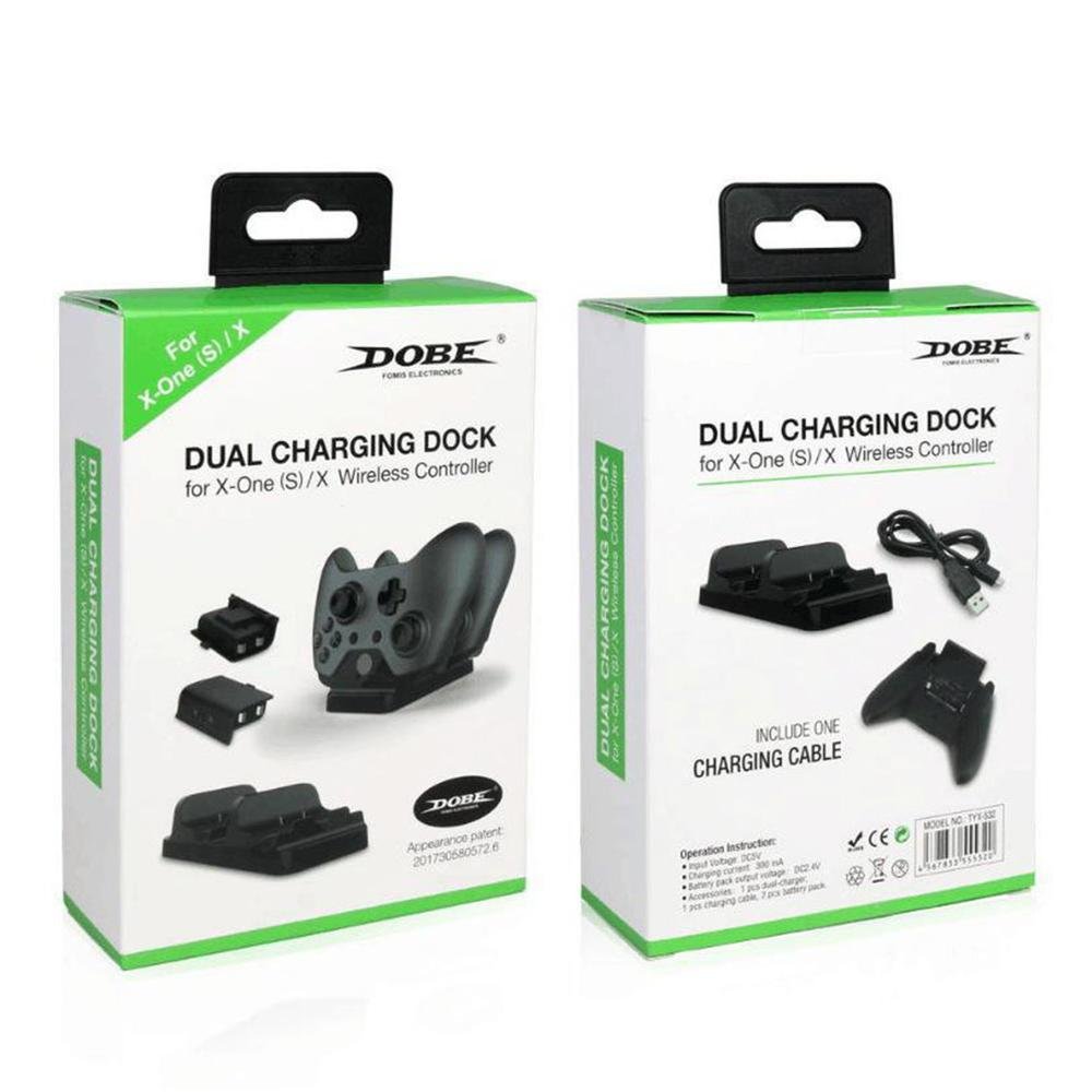 Base Carregadora Dobe, Para 2 Controles Xbox-one, 2 Baterias