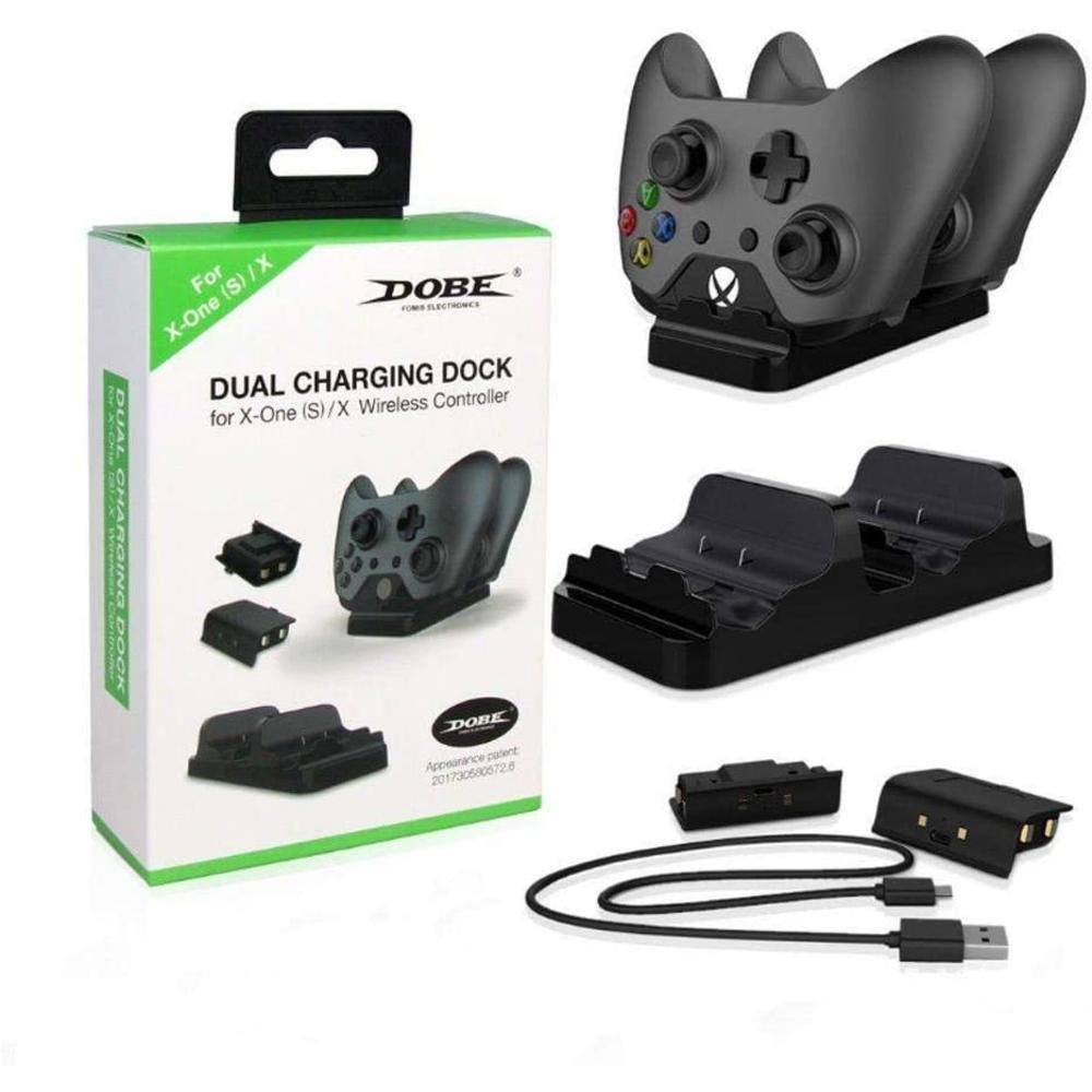 Base Carregadora Dobe, Para 2 Controles Xbox-one, 2 Baterias