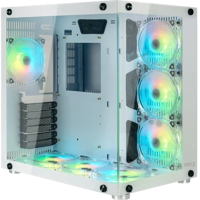 Gabinete Gamer Motospeed Hyrax Mid Tower, ATX, Lateral Vidro Temperado, Branco, Sem Fan - HGB700W