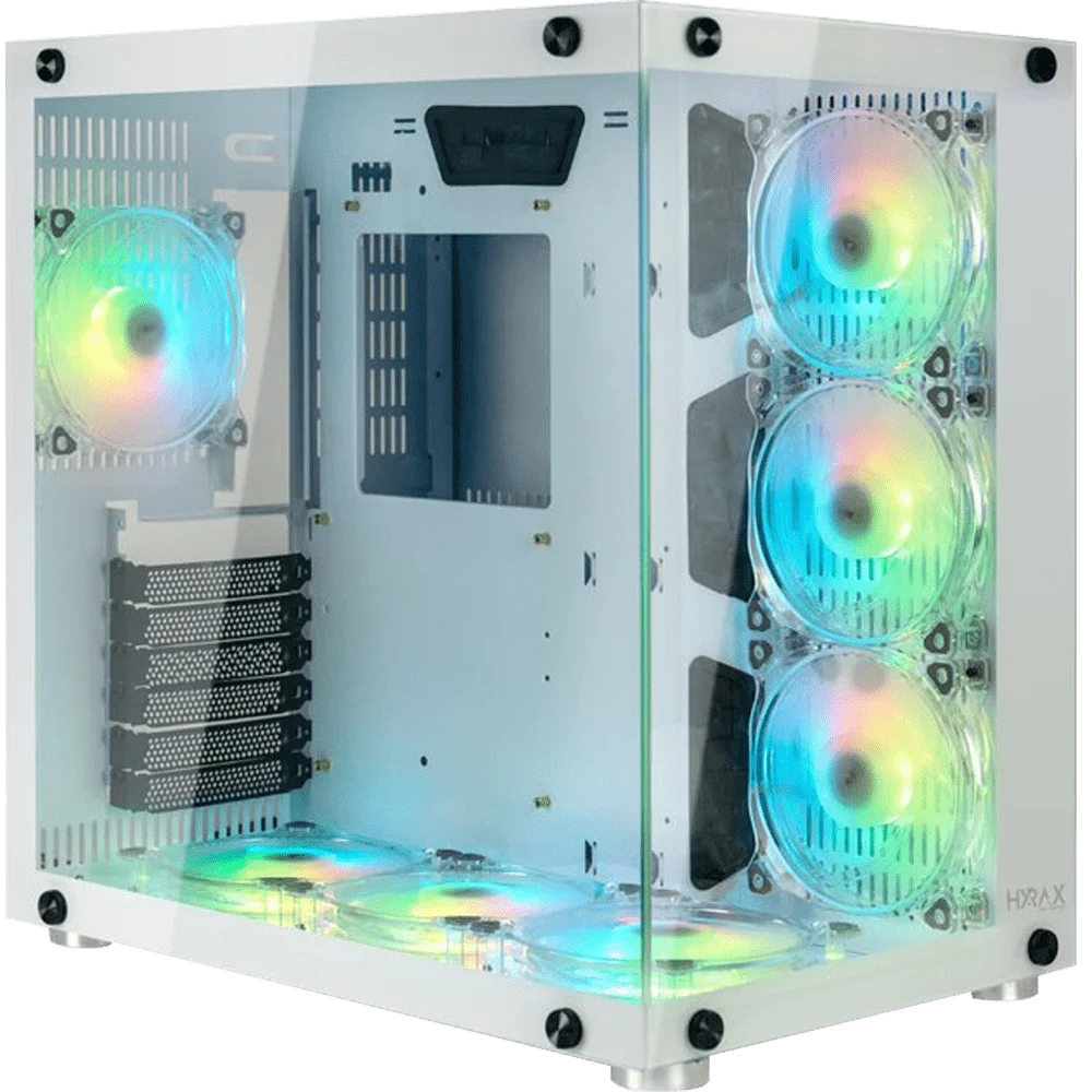 Gabinete Gamer Motospeed Hyrax Mid Tower, ATX, Lateral Vidro Temperado, Branco, Sem Fan - HGB700W