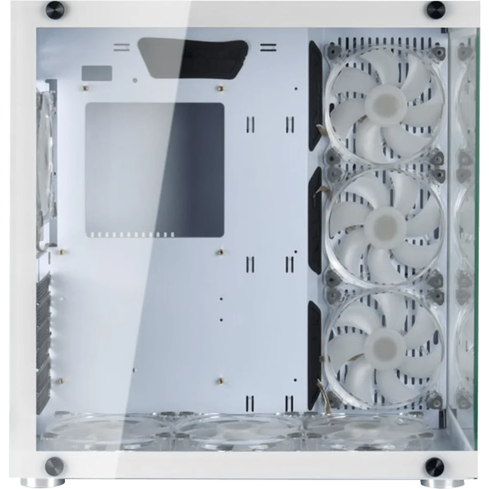 Imagem 3 de 5 do produto Gabinete Gamer Motospeed Hyrax Mid Tower, ATX, Lateral Vidro Temperado, Branco, Sem Fan - HGB700W