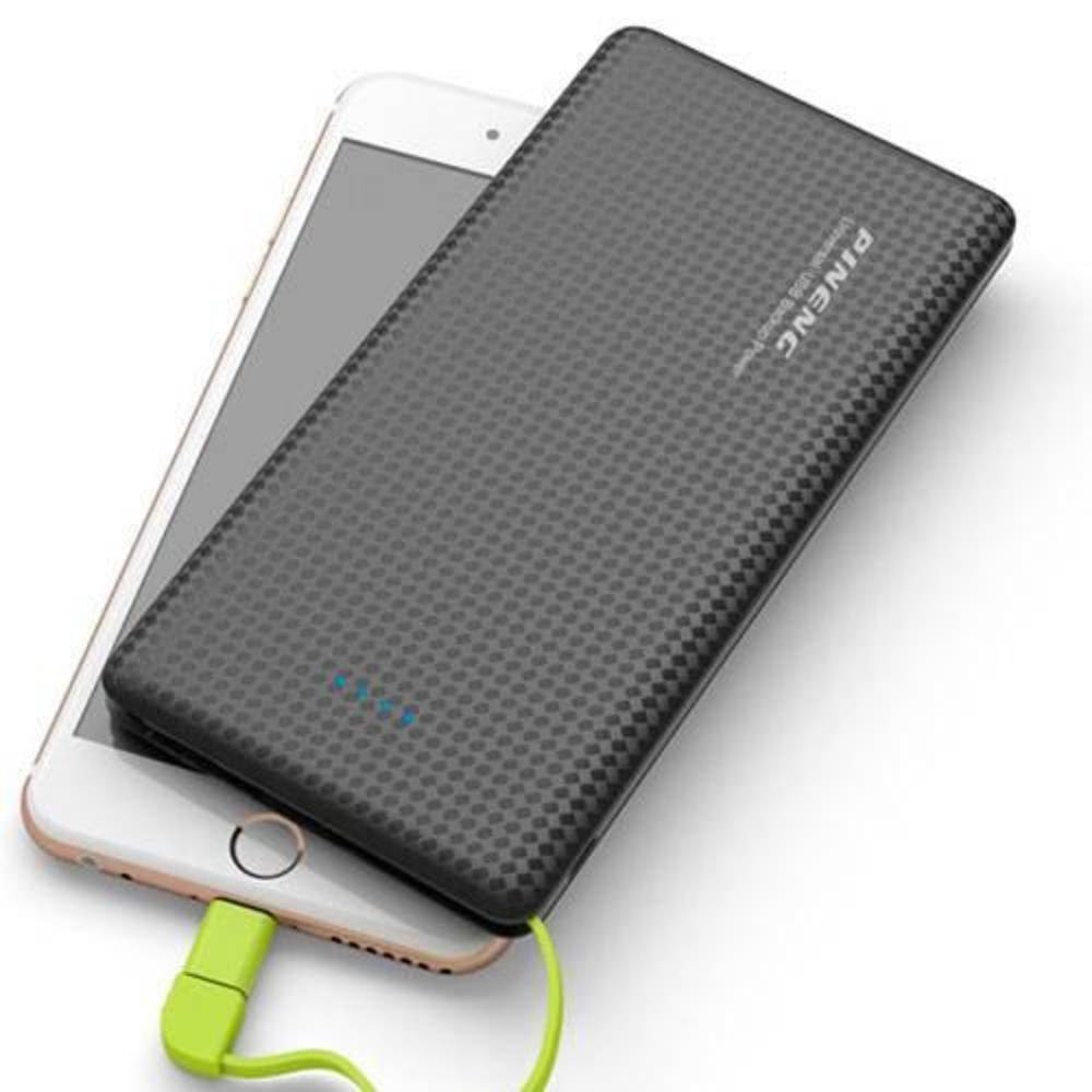 Imagem 4 de 4 do produto Carregador Portátil Power Bank Pineng, 10.000Mah, 2 Portas, Preto - Pn-951