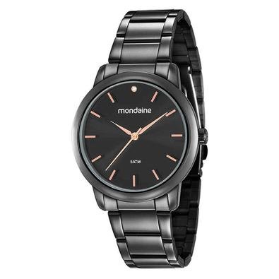 relógio feminino mondaine preto
