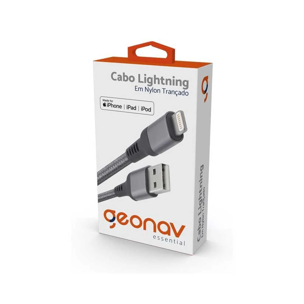 Imagem 2 de 3 do produto CABO USB, LIGHTNING, SPACE GRAY NYLON TRANCADO 1M ESLISG.