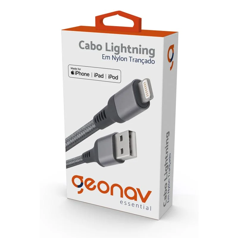 Imagem 3 de 3 do produto CABO USB, LIGHTNING, SPACE GRAY NYLON TRANCADO 1M ESLISG.