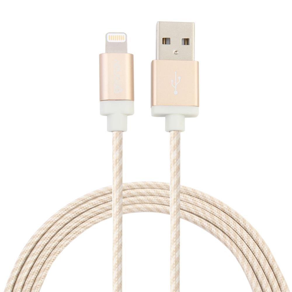 Cabo Lightning Usb Para Iphone Ipad Ipod Nylon M Golden Un Geonav