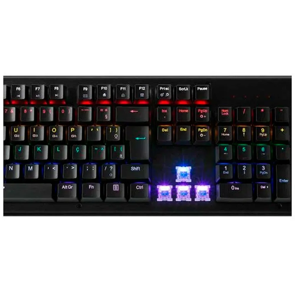 Imagem 5 de 5 do produto Teclado Mecânico Gamer  Xzone Gtm-01, LED, Switch Blue, Anti-Ghosting, Full Board,  ABNT2