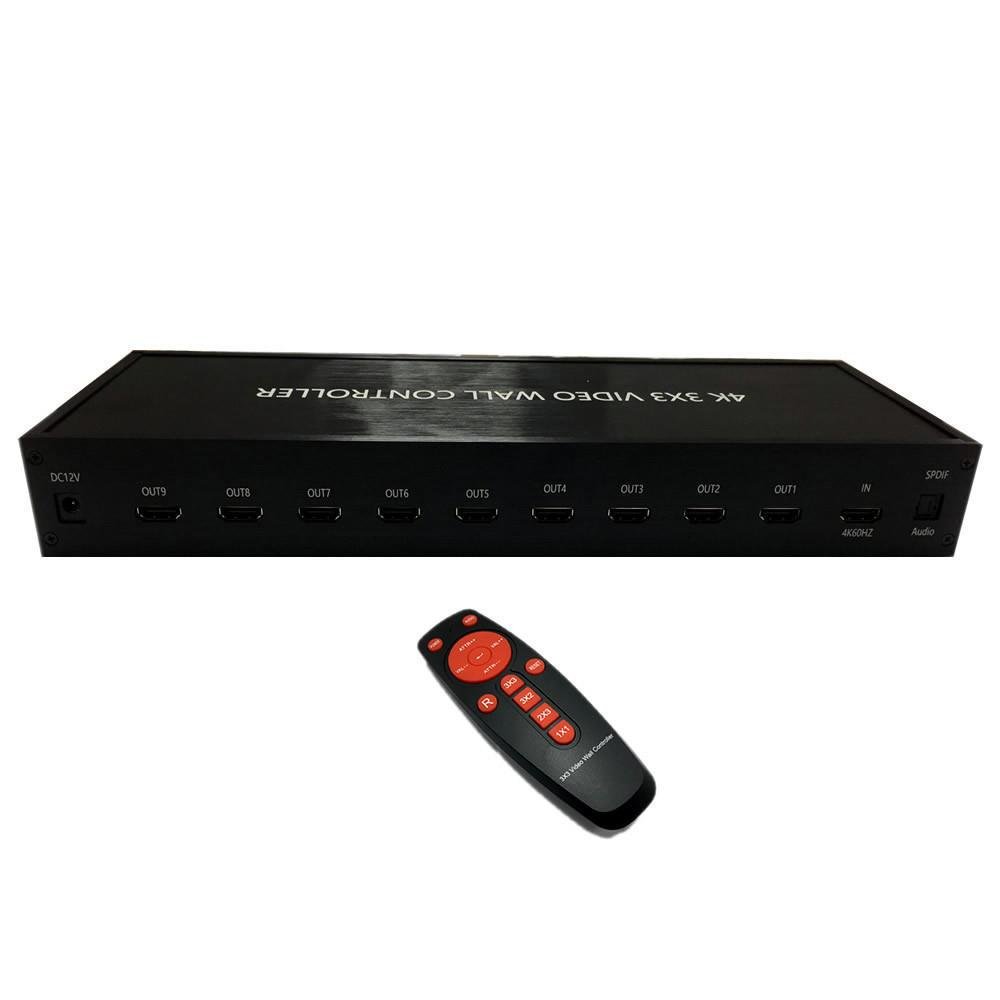 Imagem 5 de 5 do produto Controlador HDMI Win Cabos Video Wall, 1 Entrada, 9 Saídas, 1080P, Suporte 4K, Bivolt