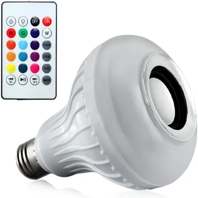 Lâmpada LED Partyball, Music Bulb, Bluetooth, Bulbo, RGBW, Festa, Quarto, DJ