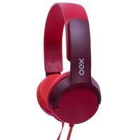 Headphone Teen Vermelho Oex Hp303 Com Microfone Estéreo Oex