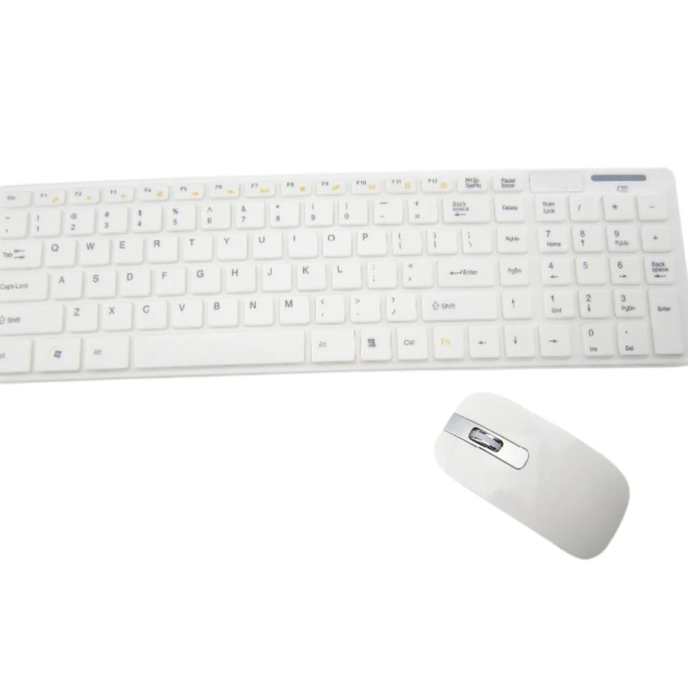 Imagem 2 de 5 do produto Kit Teclado Mouse Wireless S/fio Ultra Slim 2.4 Ghz K-06