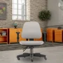 Cadeira De Escritório Giratória, Executiva Ergonômica, Sky L02, Suede Bege - Lyam Decor