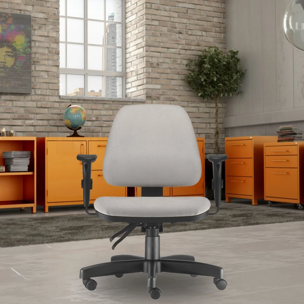 Cadeira De Escritório Giratória, Executiva Ergonômica, Sky L02, Suede Bege - Lyam Decor Cadeira De Escritório Giratória, Executiva Ergonômica, Sky L02, Suede Bege - Lyam Decor