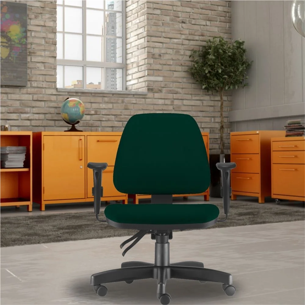 Imagem 1 de 4 do produto Cadeira De Escritório Giratória, Executiva Ergonômica, Sky L02, Crepe/Verde Musgo - Lyam Decor