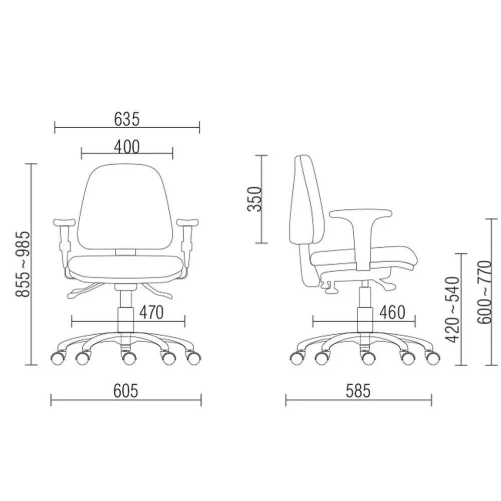 Imagem 3 de 4 do produto Cadeira De Escritório Giratória, Executiva Ergonômica, Sky L02, Crepe/Verde Musgo - Lyam Decor