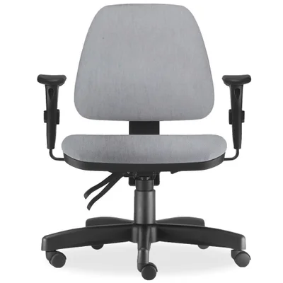 Cadeira De Escritório Giratória, Executiva Ergonômica, Sky L02, Linho Cinza - Lyam Decor
