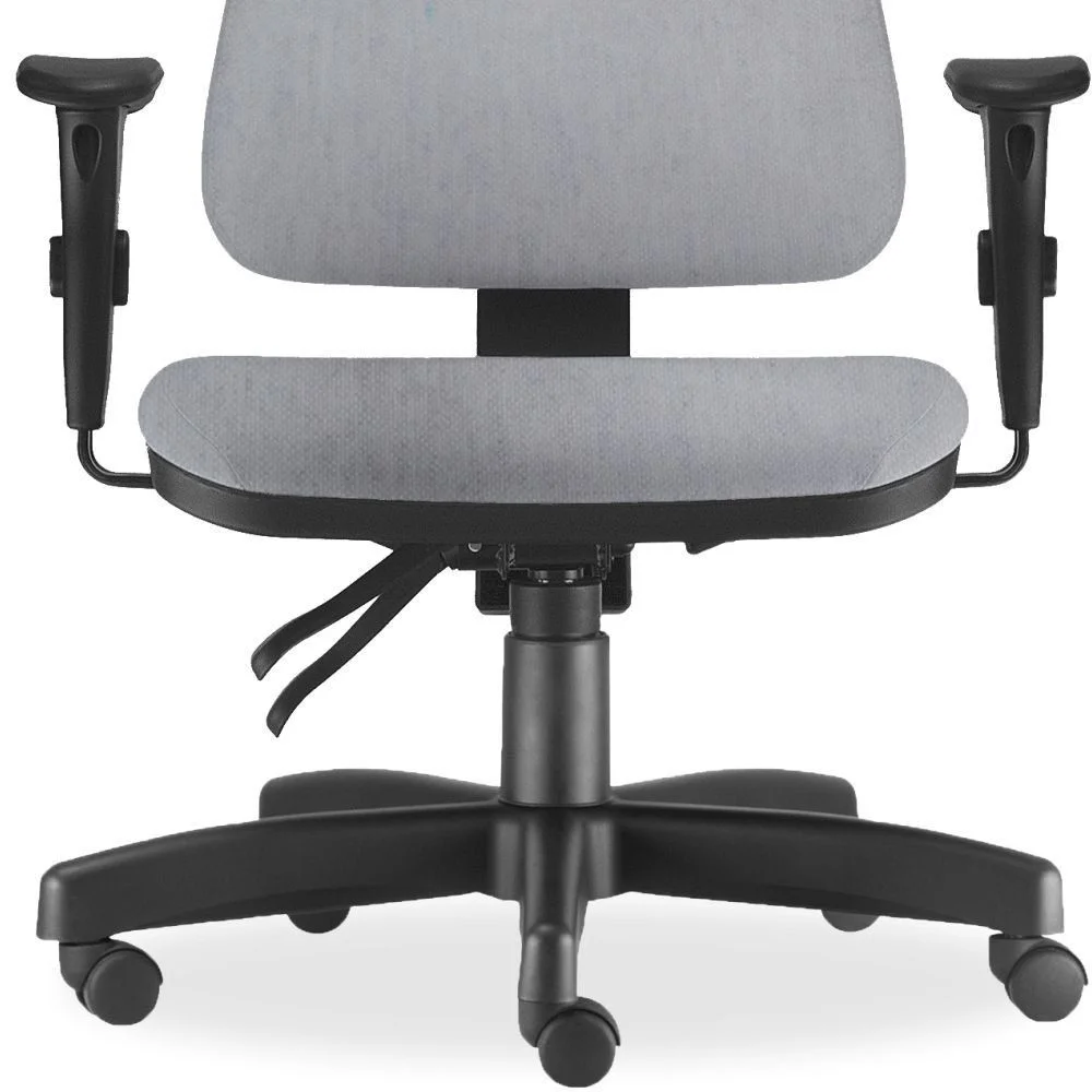Imagem 2 de 4 do produto Cadeira De Escritório Giratória, Executiva Ergonômica, Sky L02, Linho Cinza - Lyam Decor