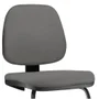 Cadeira Para Escritório Job L02 Fixa, Crepe Cinza - Lyam Decor