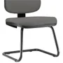 Cadeira Para Escritório Job L02 Fixa, Crepe Cinza - Lyam Decor