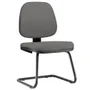 Cadeira Para Escritório Job L02 Fixa, Crepe Cinza - Lyam Decor
