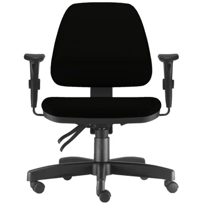 Cadeira De Escritório Giratória Executiva, Ergonômica Sky L02, Crepe Preto - Lyam Decor