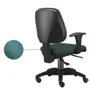 Cadeira Giratória Job L02 Executiva, Ergonômica Escritório, Crepe Verde Musgo - Lyam Decor