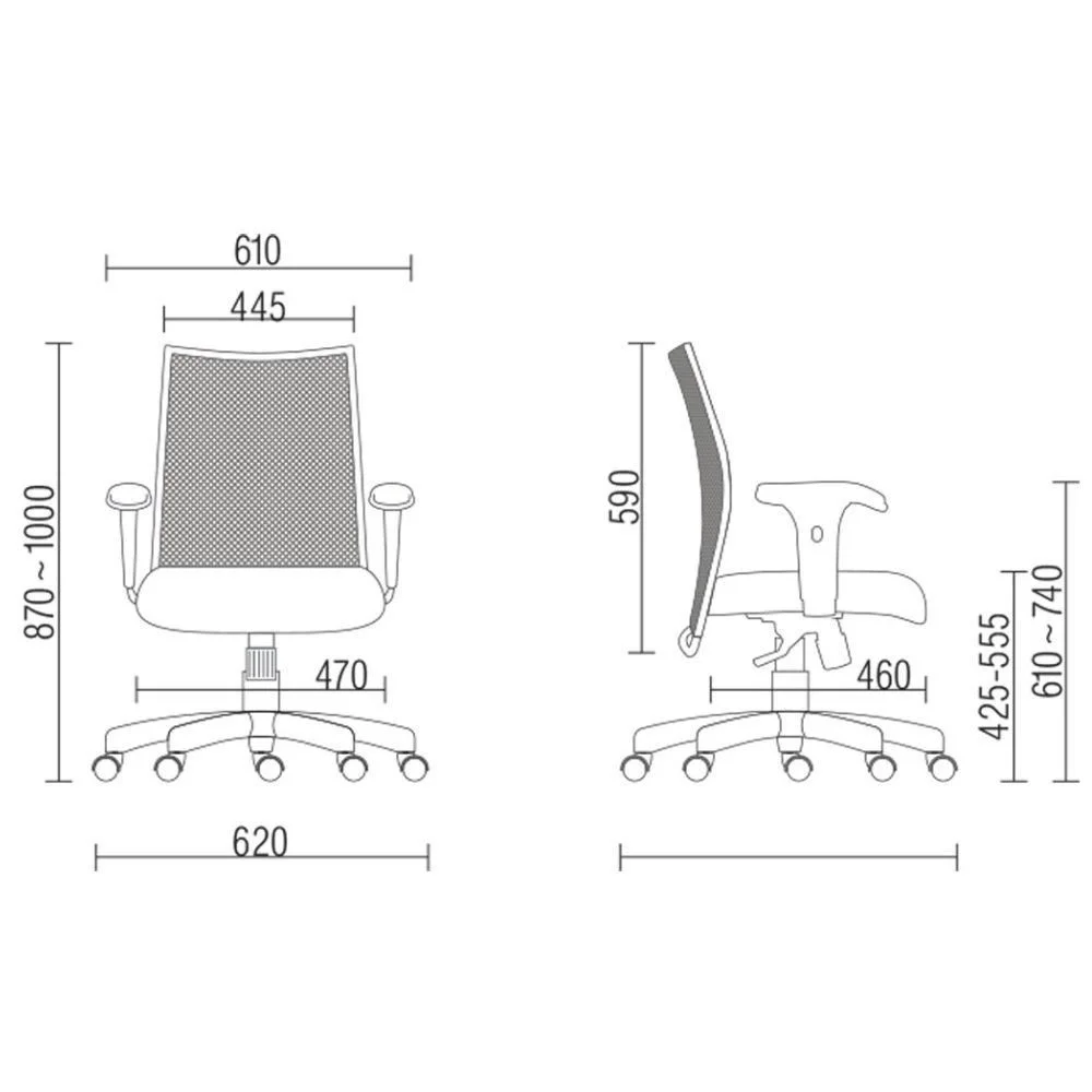 Imagem 3 de 4 do produto Cadeira De Escritório Giratória Executiva Ergonômica Liss L02 Couro Sintético Cinza - Lyam Decor