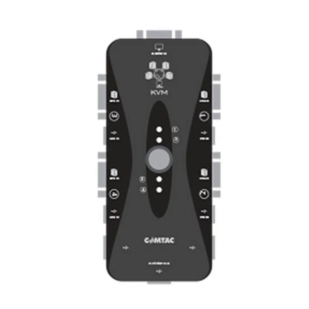 Imagem 3 de 5 do produto Chaveador Kvm UBS, Vga, Switch Para 4, Computadores Comtac 9391