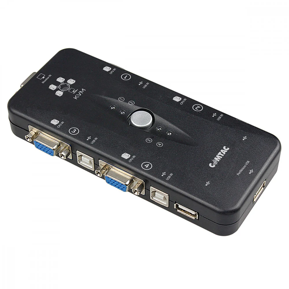 Imagem 4 de 5 do produto Chaveador Kvm UBS, Vga, Switch Para 4, Computadores Comtac 9391