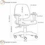 Kit 02 Cadeiras Giratória Job L02 Executiva, Ergonômica, Suede Bege - Lyam Decor