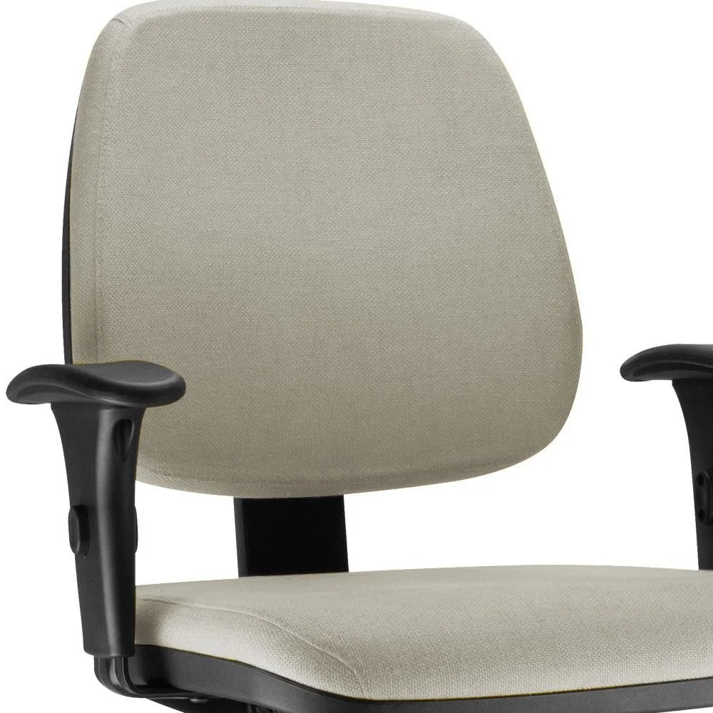 Kit 02 Cadeiras Giratória Job L02 Executiva, Ergonômica, Suede Bege - Lyam Decor