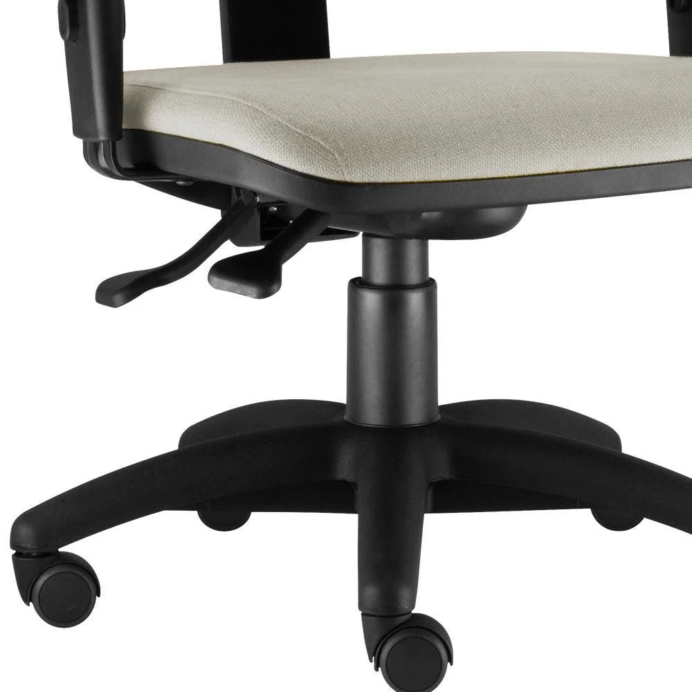 Kit 02 Cadeiras Giratória Job L02 Executiva, Ergonômica, Suede Bege - Lyam Decor