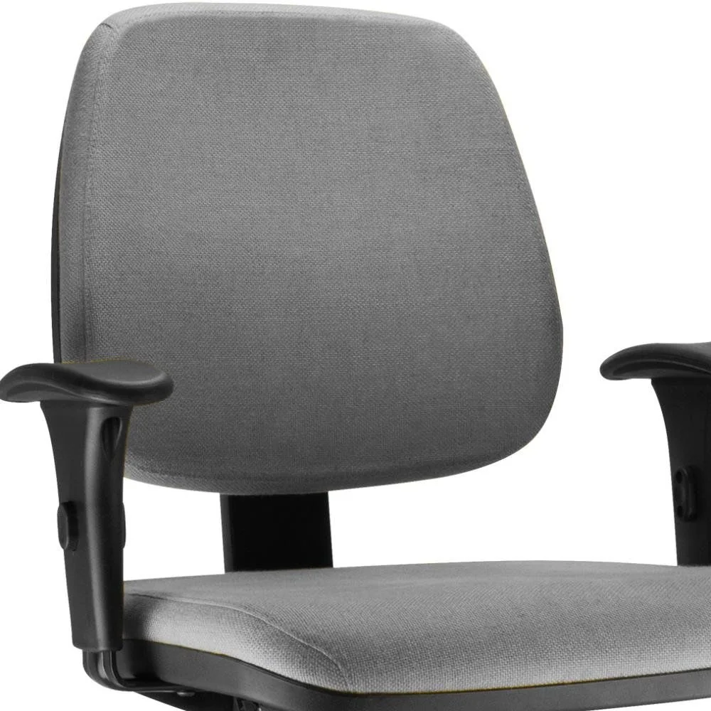 Imagem 4 de 4 do produto Cadeira Giratória Job L02, Executiva Ergonômica, Escritório, Crepe Cinza - Lyam Decor