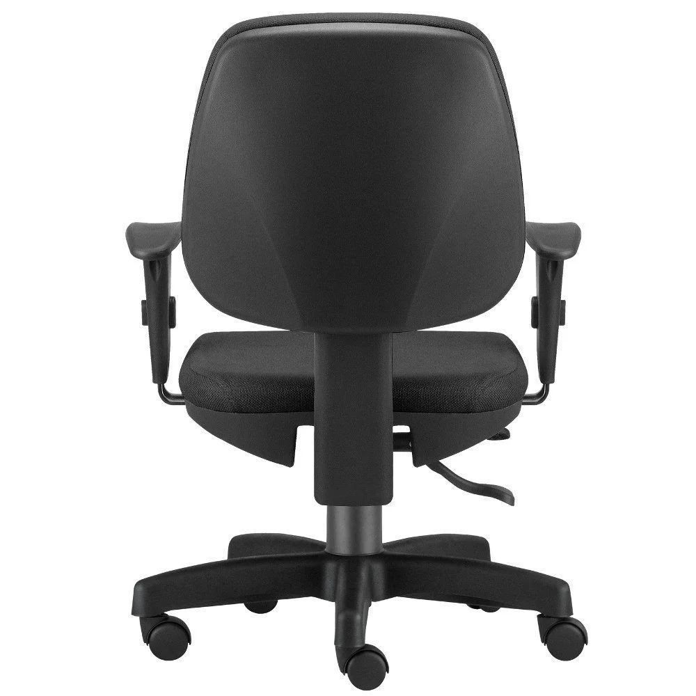 Imagem 5 de 5 do produto Cadeira Giratória Lyam Decor Escritório Job L02, Executiva Ergonômica, Couro Sintético, Suporta até 120 kg, Preto