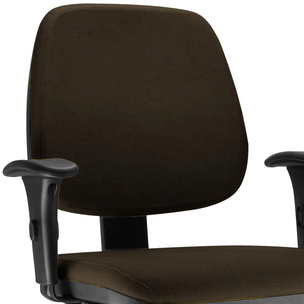 Kit - 02 Cadeiras Giratória Job L02, Executiva Ergonômica, Suede Marrom - Lyam Decor