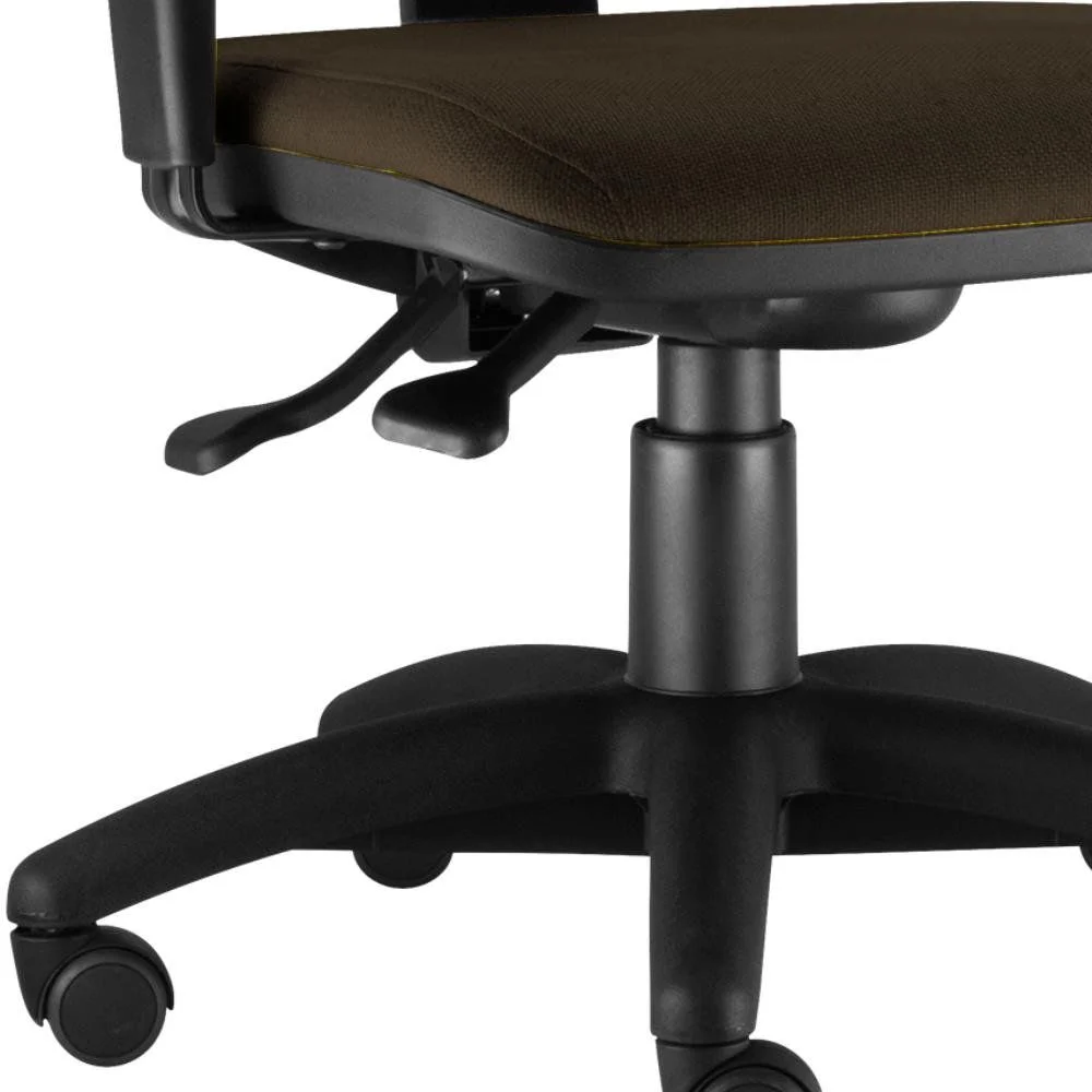 Kit - 02 Cadeiras Giratória Job L02, Executiva Ergonômica, Suede Marrom - Lyam Decor
