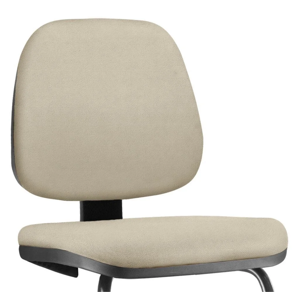 Imagem 4 de 5 do produto Cadeira Para Escritório Job L02 Fixa, Suede Bege - Lyam Decor
