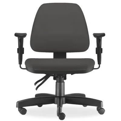 Cadeira De Escritório Giratória Executiva Ergonômica Sky L02 Crepe Cinza - Lyam Decor