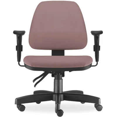 Cadeira De Escritório Giratória, Executiva Ergonômica, Sky L02, Suede Rosê - Lyam Decor
