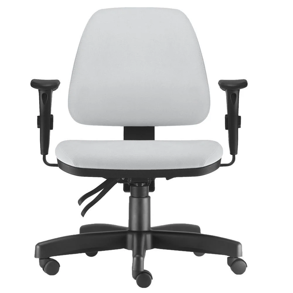 Imagem 2 de 5 do produto Kit 02 Cadeiras De Escritório Lyam Decor Sky L02, Giratória Executiva, Ergonômica, Couro Sintético Branco
