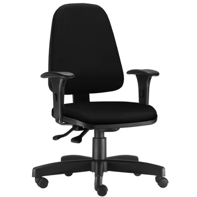 Cadeira Giratória Sky L02, Diretor Executiva, Couro Sintético Preto - Lyam Decor