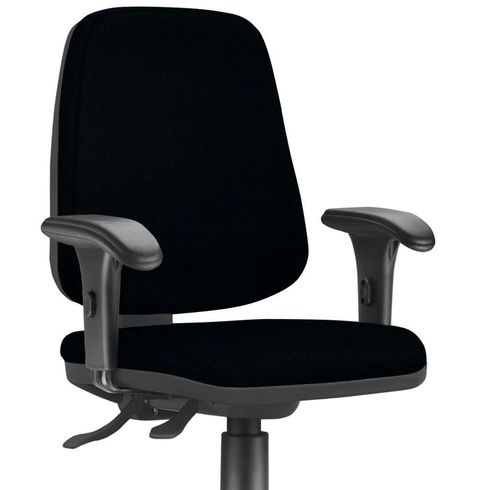 Imagem 4 de 5 do produto Cadeira Giratória Job L02, Diretor Executiva, Couro Sintético Preto - Lyam Decor