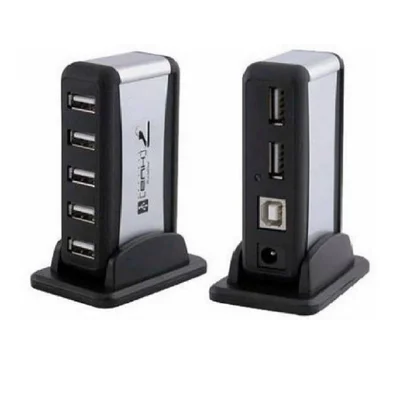 Super Hub Usb 2.0 ,Com 7 Portas, E Fonte De Alimentação