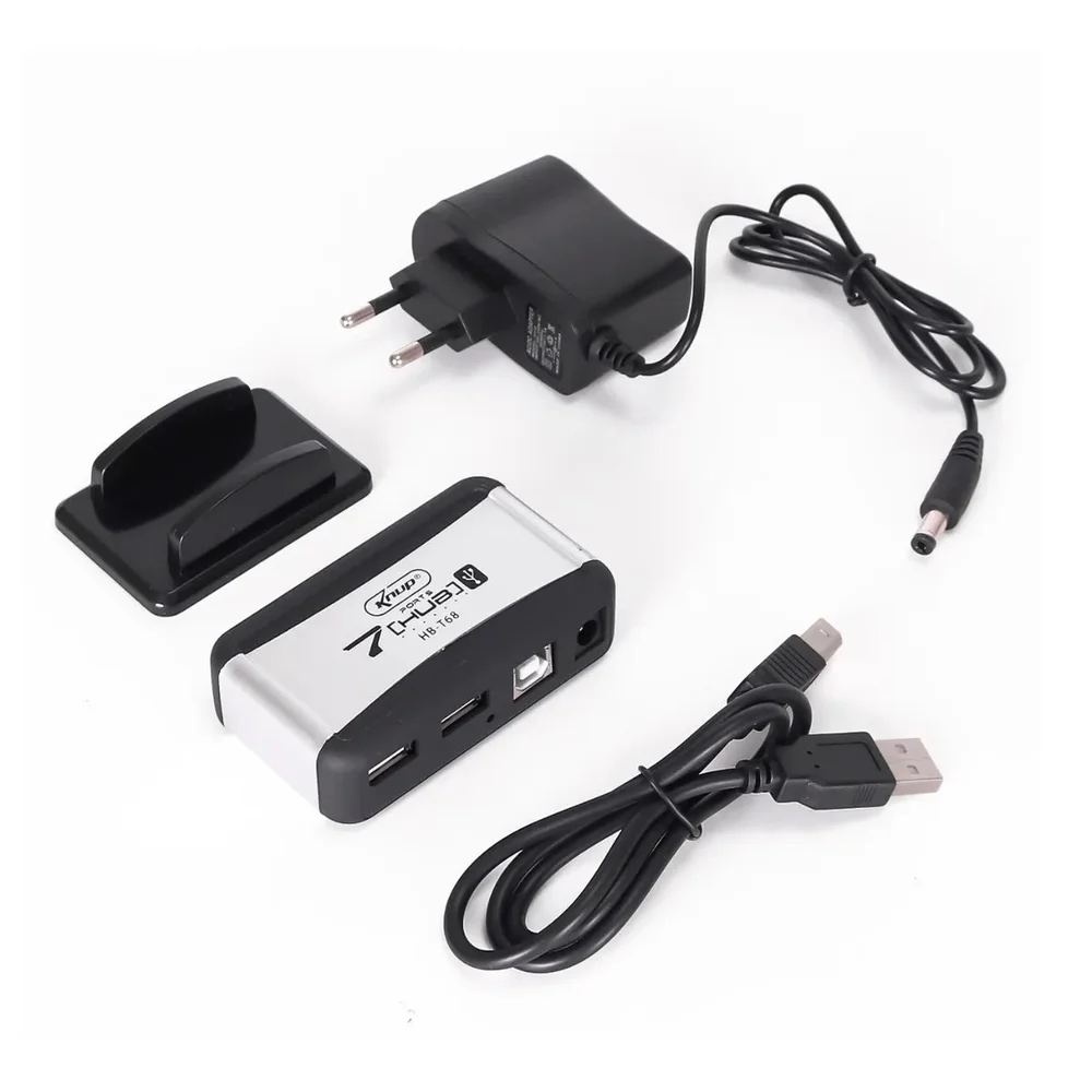 Imagem 3 de 3 do produto Super Hub Usb 2.0 ,Com 7 Portas, E Fonte De Alimentação