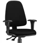 Kit 02 Cadeiras Giratória Sky L02, Diretor Executiva, Couro Sintético Preto - Lyam Decor